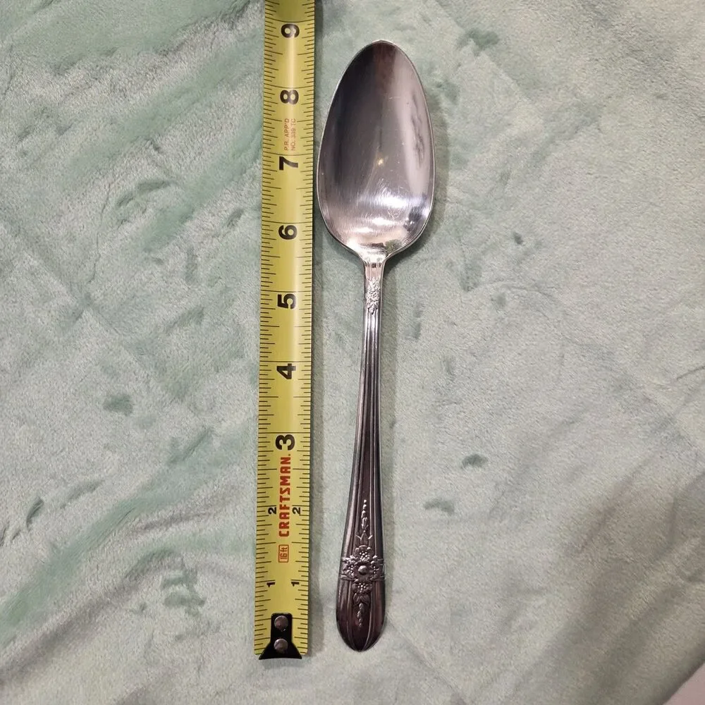 Vintage Wm Rogers Extra Plate Serving Spoon & Serving Fork Triumph Pattern 1941